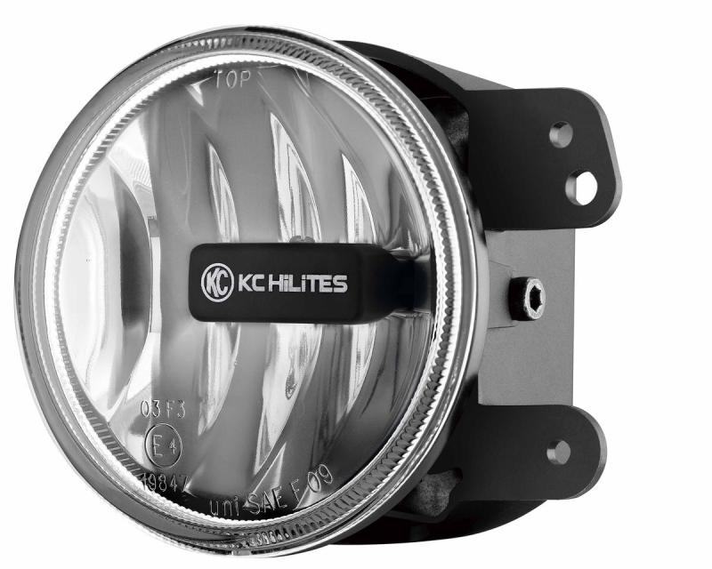 KC HiLiTES 10-18 Jeep JK 4in. Gravity G4 LED Light 10w SAE/ECE Clear Fog Beam (Single) for offroad lighting enhancements
