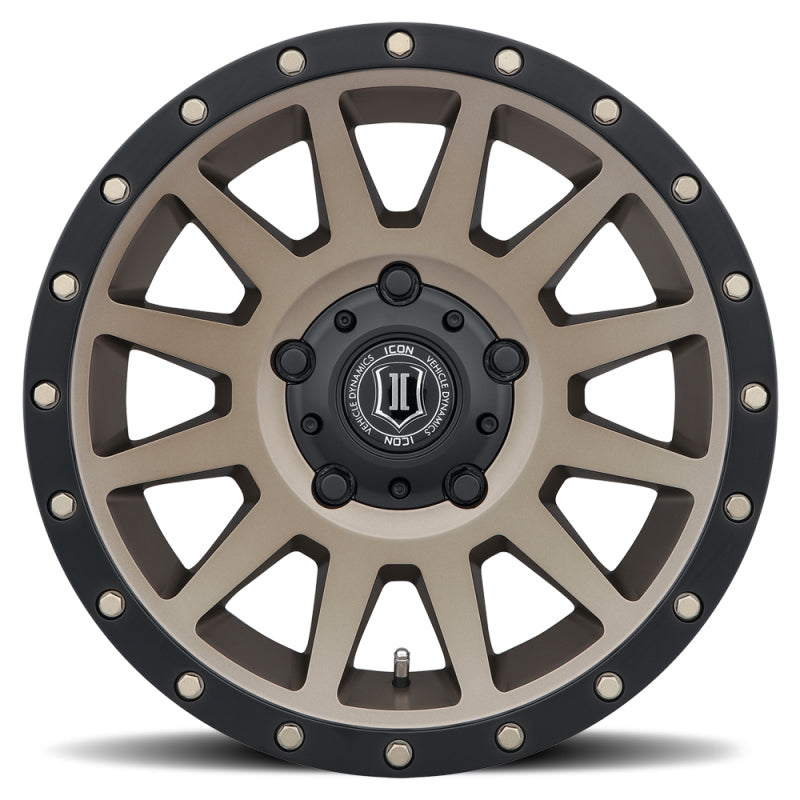 ICON Compression 17x8.5 5x150 25mm Offset 5.75in BS 110.1mm Bore Bronze Wheel for offroad performance upgrades.