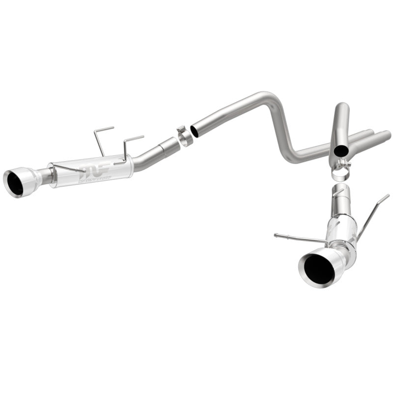 Magnaflow 2014 Ford Mustang V6 3.7L Comp Series Dual Split Rear Polished Stainless C/B Perf Exhaust Secondary image