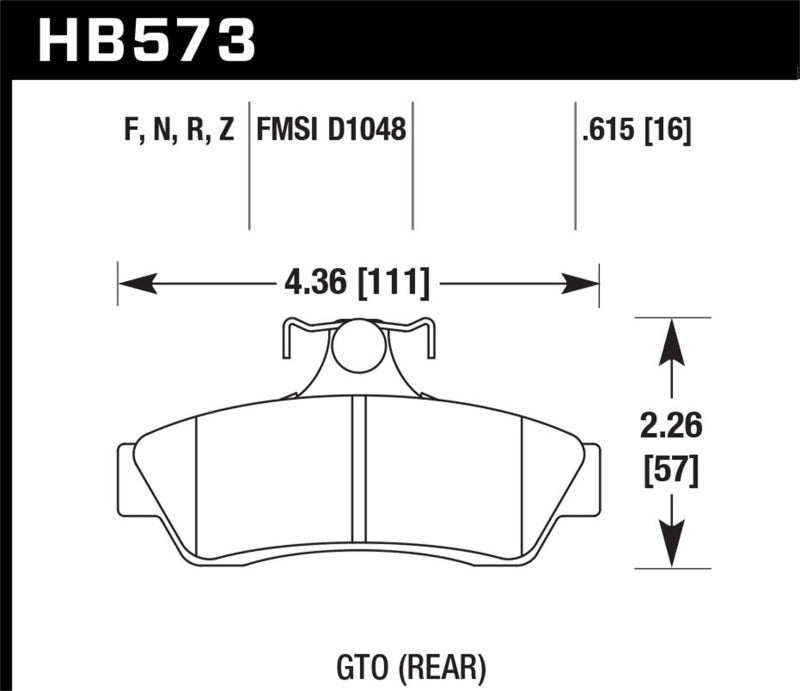 Hawk 04-06 Pontiac GTO HPS 5.0 Rear Brake Pads Secondary image