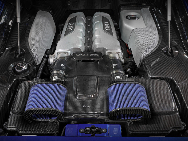 aFe 15-19 Lamborghini Huracan V10-5.2L Track Series Intake System w/ Pro 5R Filter Secondary image