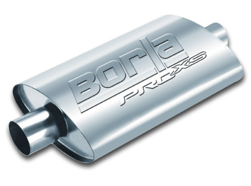 Borla Universal Pro-XS 2.25in Inlet//Outlet Center/Center Muffler for offroad parts and Jeep Wrangler accessories.