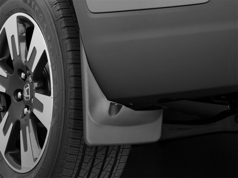 WeatherTech 17+ Honda Ridgeline No Drill Rear Mudflaps - Black Secondary image