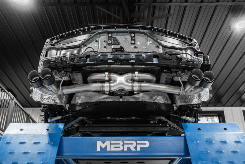 MBRP 20-23 Chevrolet Corvette C8 3in Cat Back Quad Split Rear Exit w/ Carbon Fiber Tips - T304 Secondary image