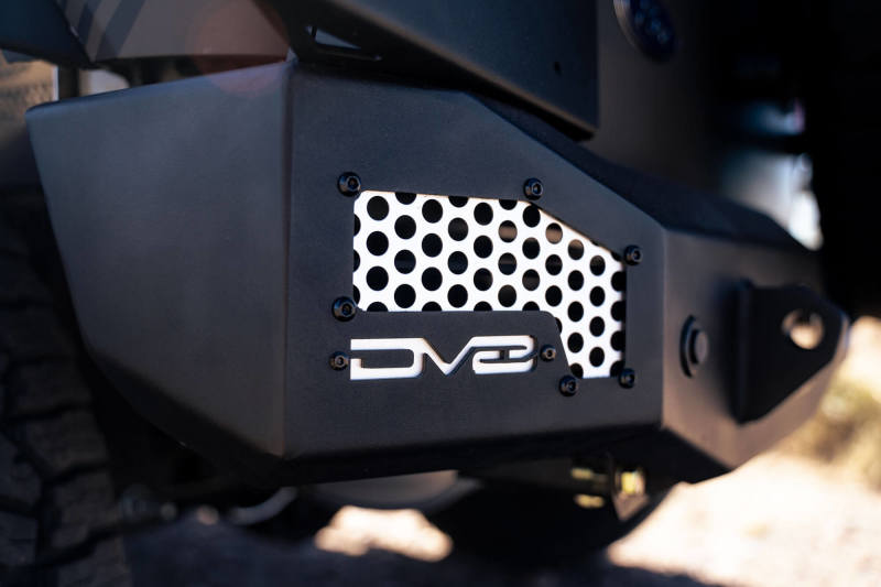 DV8 Offroad 21-22 Ford Bronco MTO Series Rear Bumper close-up showing design and logo