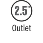 2.5" Outlet for MagnaFlow Muffler Mag SS 24X5X8 2.5 O/C