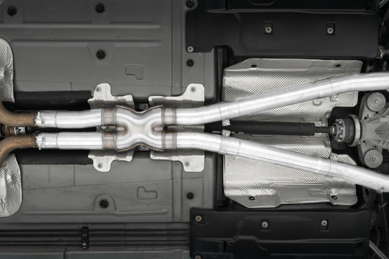 MBRP 15-16 Dodge Challenger 5.7L HEMI SS 3in Quad Split Rear Exit w/ Carbon Fiber Tips - T304 Secondary image