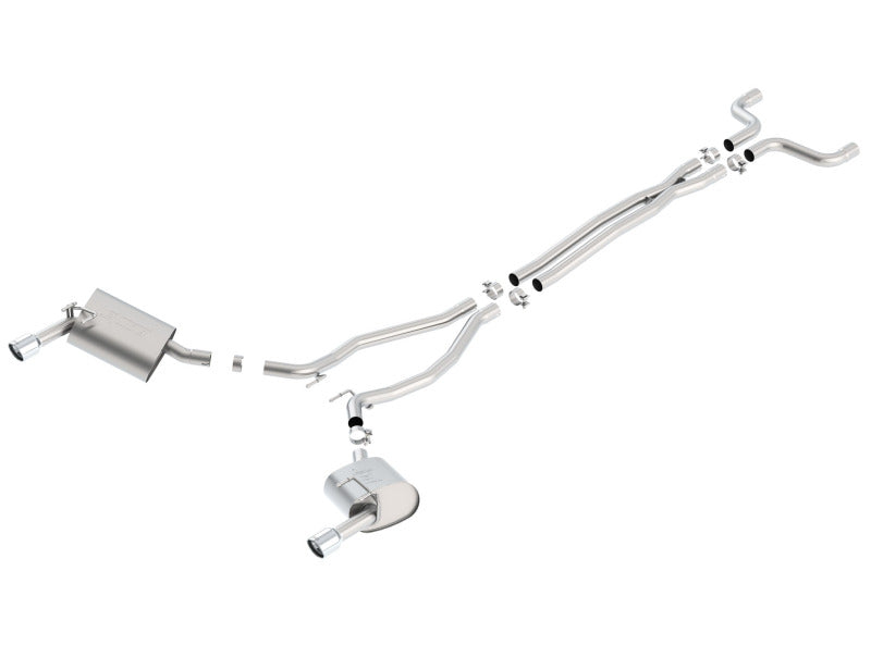 Borla 14-15 Camaro 3.6L V6 Single Split Rear Exit Touring Catback Exhaust system with polished tips