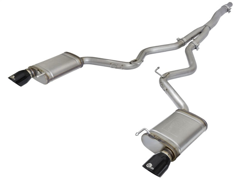 aFe MACHForce XP Exhausts Cat-Back SS-304 EXH w/ Black Tips 15-16 Ford Mustang EcoBoost 2.3L (t) Secondary image