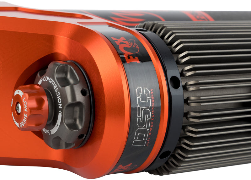 Fox 3.0 Factory Series 9.8in P/B Rear Internal Bypass Shock 2-3in Lift w/ DSC for 2018+ Jeep JL close up