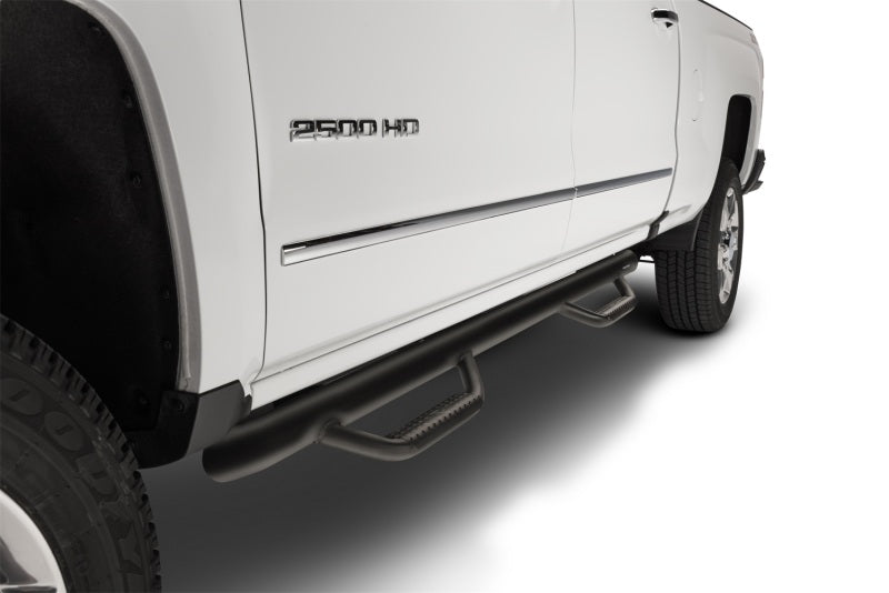 N-Fab Nerf Step 2019 Chevy/GMC 1500 Crew Cab - Cab Length - Tex. Black - 3in. installed on HD truck side
