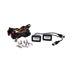 KC HiLiTES C-Series 2in. C2 LED Light 20w Area Flood Beam (Pair Pack System) - Black with wiring and mounting accessories