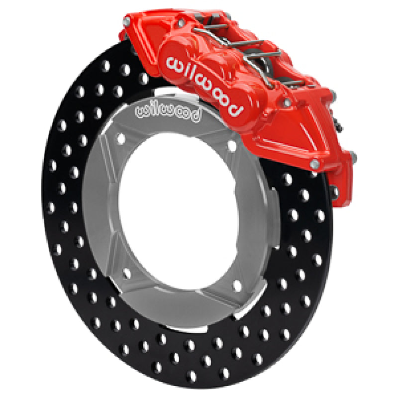 Wilwood 2014+ Polaris RZR XP 1000 Front Kit 11.25in Drilled - Red Secondary image