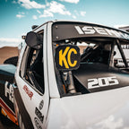 KC HiLiTES FLEX ERA 4 Light Shield Hard Cover (ea) - Black on off-road race truck