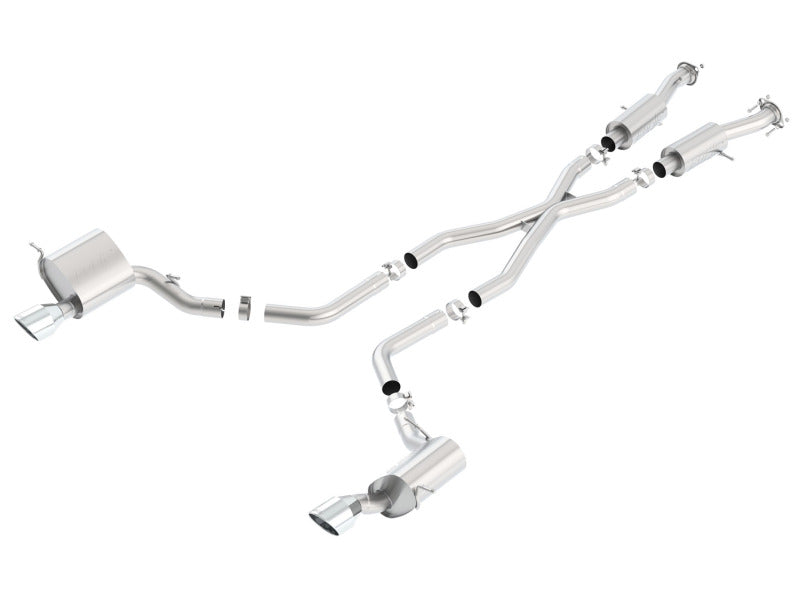 Borla 2015 Jeep Grand Cherokee SRT8 S-Type Dual Round Rolled Exit Catback Exhaust for offroad performance upgrades