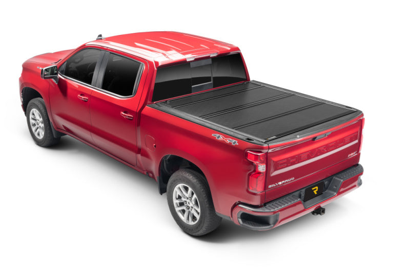 BAK 19-20 Chevy Silverado 6ft 6in Bed 1500 (New Body Style) BAKFlip G2 on red truck with hard cover