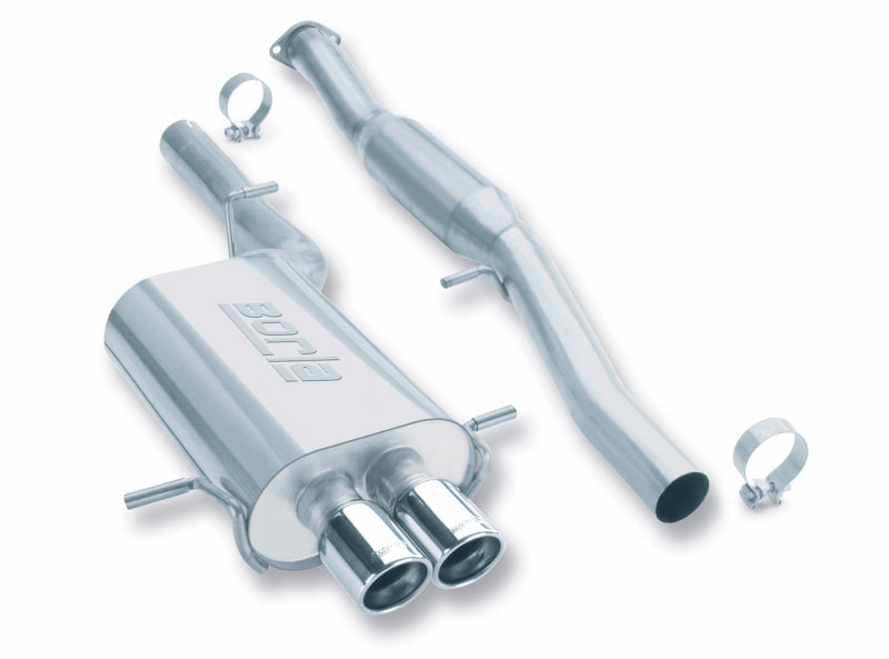 Borla 02-07 WRX Twin Tip Hush Catback Exhaust components.