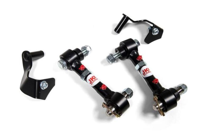 JKS Manufacturing Jeep Wrangler JL Quicker Disconnect Sway Bar Links 0-2in Lift for offroad performance upgrades.