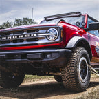 Rigid Industries 21+ Ford Bronco(Excl. 1st Edition) 360-Series PRO SAE Fog Light Kit - White on red Bronco