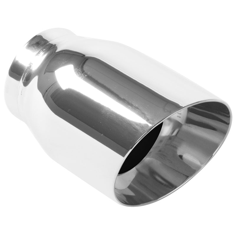 MagnaFlow Tip Stainless Double Wall Round Single Outlet Polished 3.5in DIA 2.5in Inlet 5.5in Length Secondary image