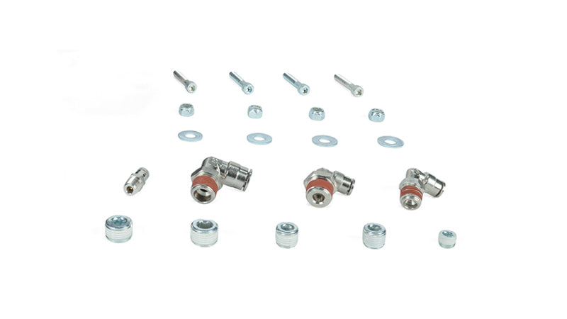 Air Lift 18in FLO Tank w/ Viair 444c Black Compressor fittings and hardware