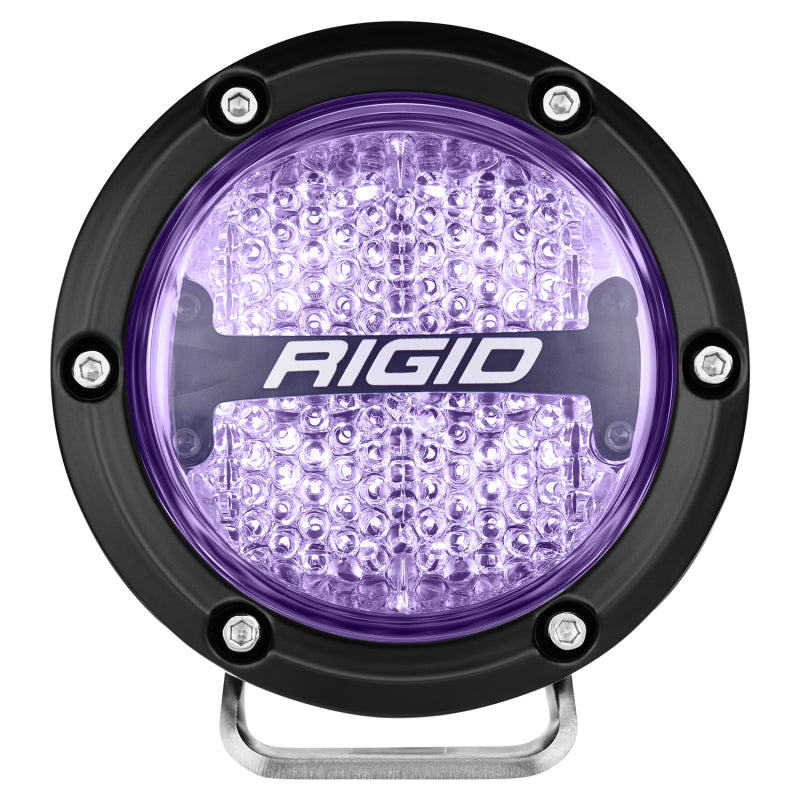 Rigid Industries 360-Series 4in LED Off-Road Diffused Beam - RGBW Backlight (Pair) for offroad lighting and electrical.