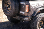 DV8 Offroad 21-22 Ford Bronco MTO Series Rear Bumper on offroad truck.