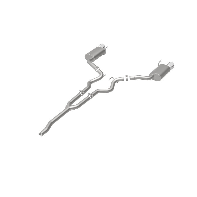 MagnaFlow Cat Back, SS, 2.5in, Street, Dual Split Polished 4.5in Tips 2015 Ford Mustang Ecoboost exhaust system
