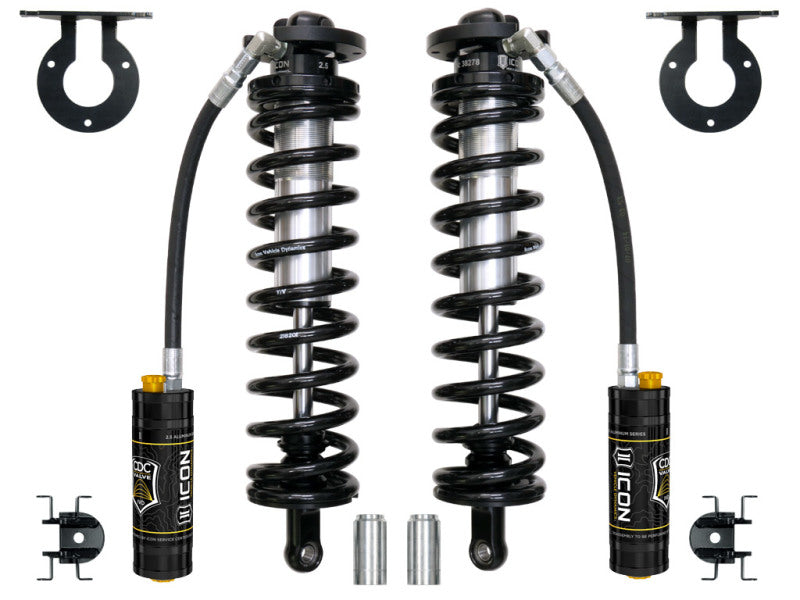 ICON 2005+ Ford F-250/F-350 Super Duty 4WD 4in 2.5 Series Shocks VS RR CDCV Bolt-In Conversion Kit components and accessories.