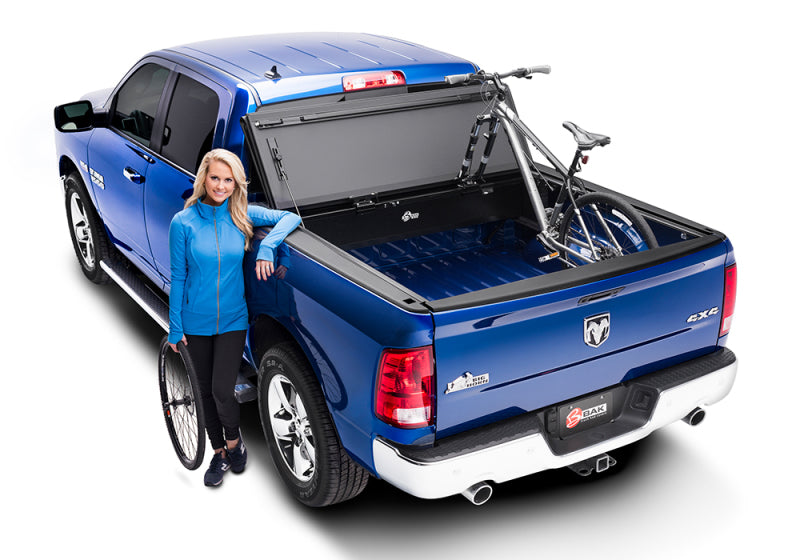 BAK 09-18 Dodge Ram 1500 (19-20 Classic Only) 5ft 7in Bed (w/ Ram Box) BAKFlip MX4 Matte Finish with bike