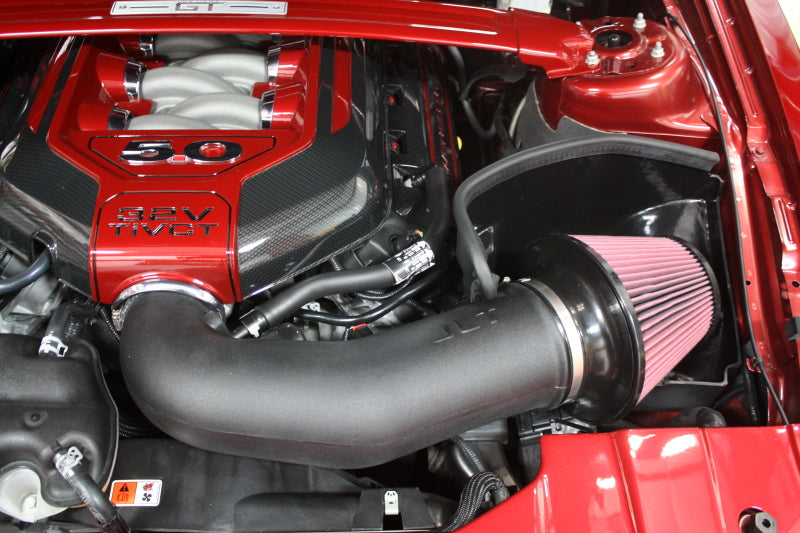 JLT 11-14 Ford Mustang GT Series 2 Black Textured Cold Air Intake Kit w/Red Filter - Tune Req Secondary image