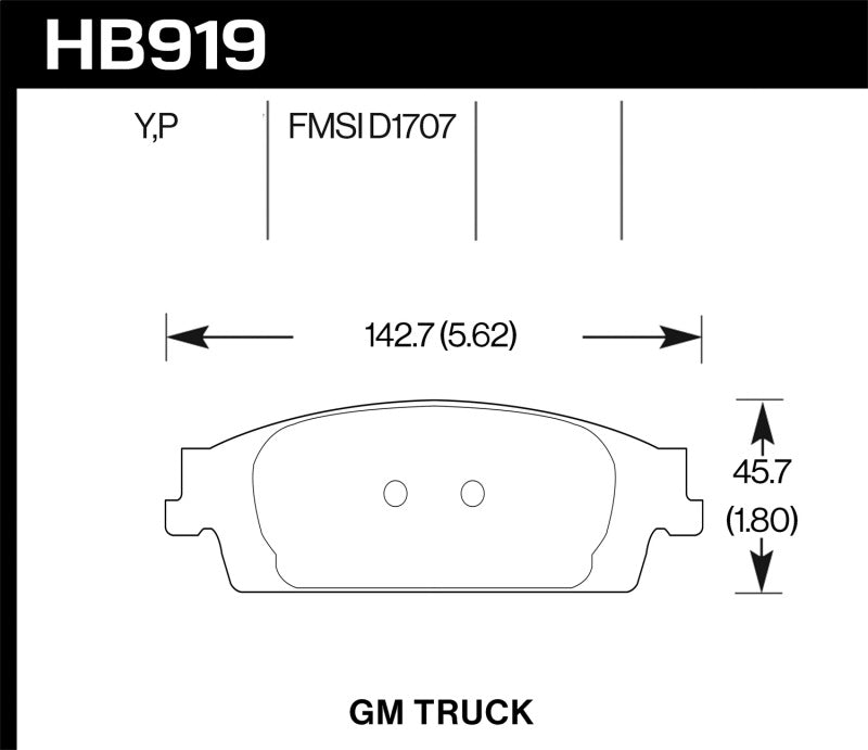 Hawk 14-18 Chevy Silverado Street LTS Rear Brake Pads Secondary image