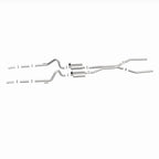 MagnaFlow Sys C/B 64-66 Ford Mustang 2.5inch exhaust system parts