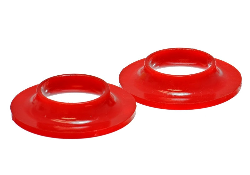 Energy Suspension Universal 2 1/8in ID 4 1/8in OD 13/16in H Red Coil Spring Isolators for offroad performance upgrades