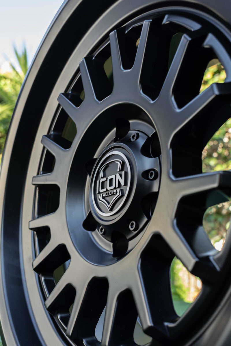 ICON Anza 17x8.5 6x135 +6mm Offset 5in BS 87.1mm Hub Bore Satin Black Wheel Secondary image