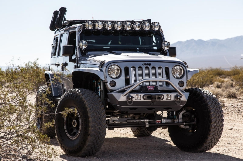 KC HiLiTES 6in. Pro6 Gravity LED Light 20w Single Mount Wide-40 Beam (Pair Pack System) on a modified Jeep in the desert.