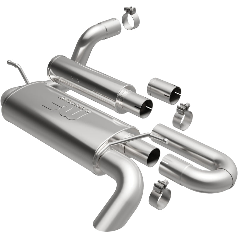 MagnaFlow 18-23 Jeep Wrangler JL 2.0L/3.6L Overland Series Axle-Back Exhaust parts and components