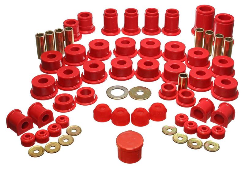 Energy Suspension 90-95 Toyota 4 Runner 2WD/4WD Red Hyper-Flex Master Bushing Set for offroad performance upgrades.