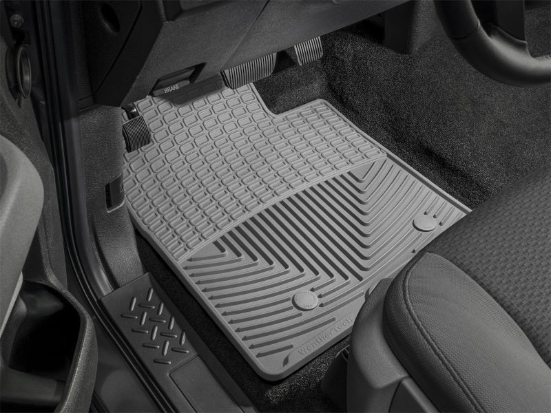 WT Rubber Mats - Rear - Grey installed in vehicle cabin
