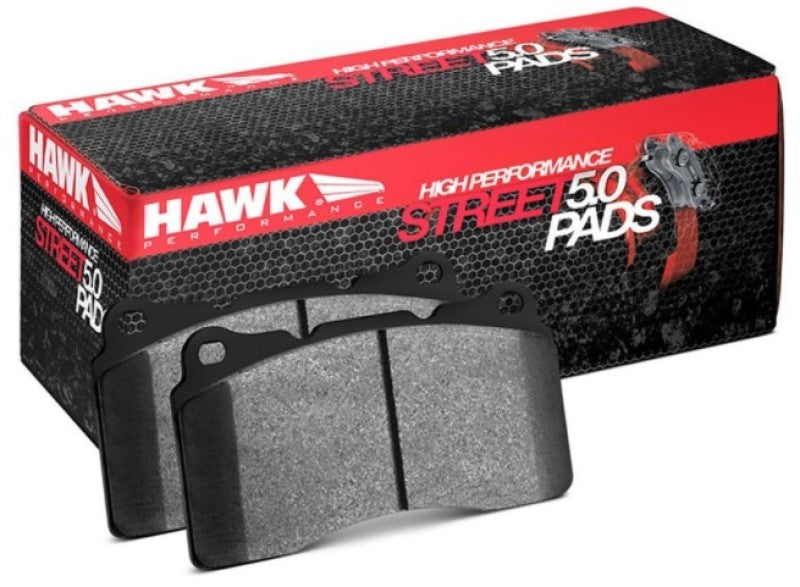 Hawk 18-19 Jeep Grand Cherokee Trackhawk HPS 5.0 Front Brake Pads packaging and product view.
