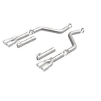 MagnaFlow Axle-Back, SS, 3in, Quad Split Rear 3.5 Tips 2015 Dodge Challenger incl SRT Hellcat exhaust system parts