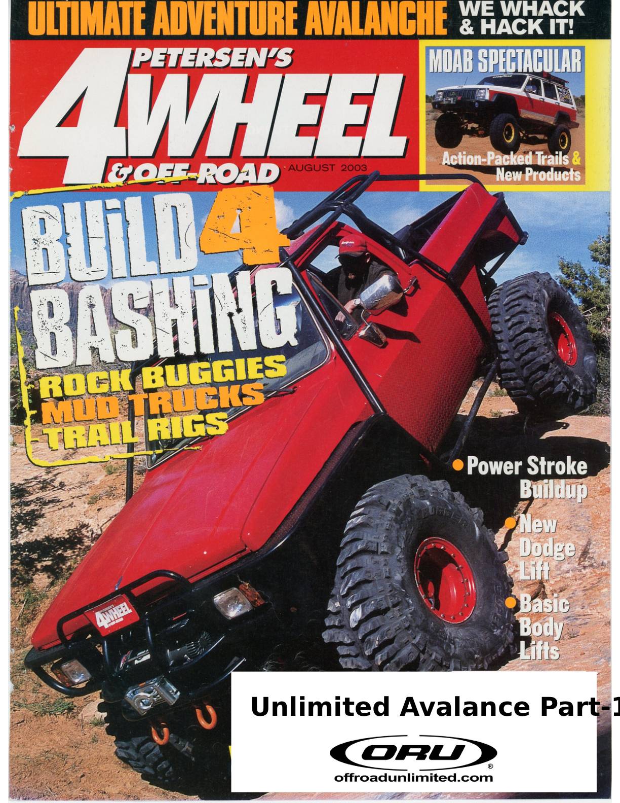 Petersen's 4 Wheel & Off-Road magazine showcasing 4x4 trucks, offroad parts, and upgrades for Jeep Gladiator and Wrangler.