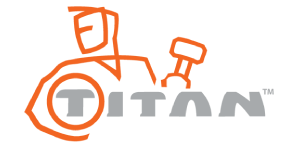Titan logo with stylized illustration of an off-road vehicle
